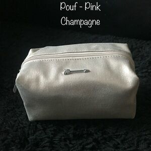 Stella & Dot Champagne Pouf Cosmetic Bag
